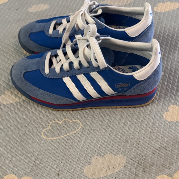 adidas SL ‘72 Royal Blue and White Classic Trainers - Picture 2 of 7